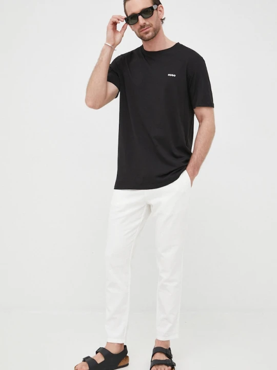 Zdjęcie produktu HUGO T-shirt męski bawełniany Dero222 czarny
