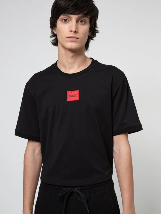 Zdjęcie produktu HUGO T-shirt basic męski bawełniany Diragolino212 czarny