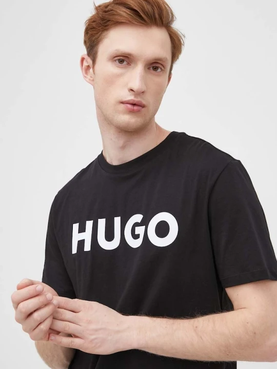 Zdjęcie produktu HUGO T-shirt męski bawełniany Dulivio czarny