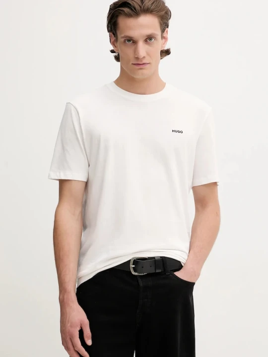 Zdjęcie produktu HUGO T-shirt męski bawełniany Dero222 biały