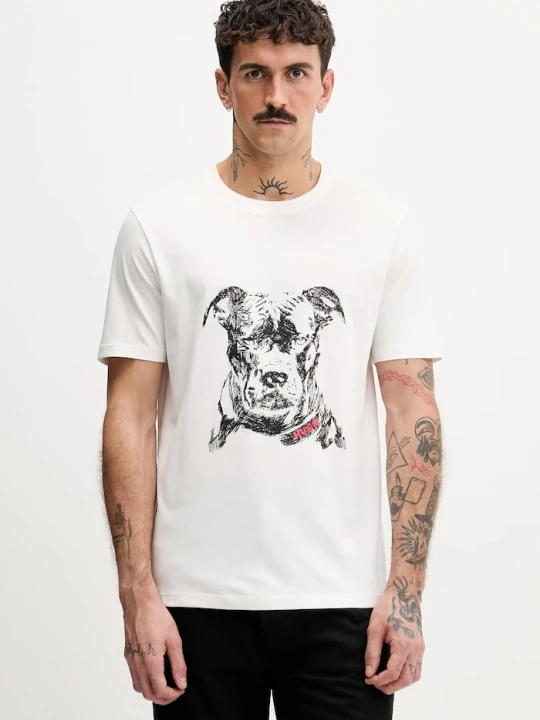 Zdjęcie produktu HUGO t-shirt bawełniany Dubrox biały