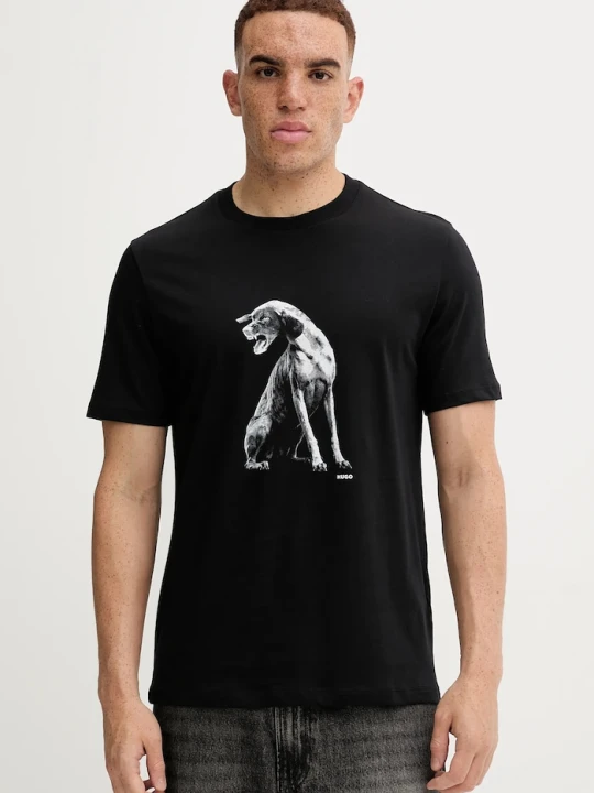 Zdjęcie produktu HUGO t-shirt bawełniany Didug czarny
