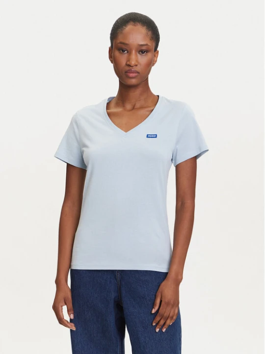 Zdjęcie produktu HUGO T-Shirt Classic 50513667 Błękitny Slim Fit Niebieski jasny