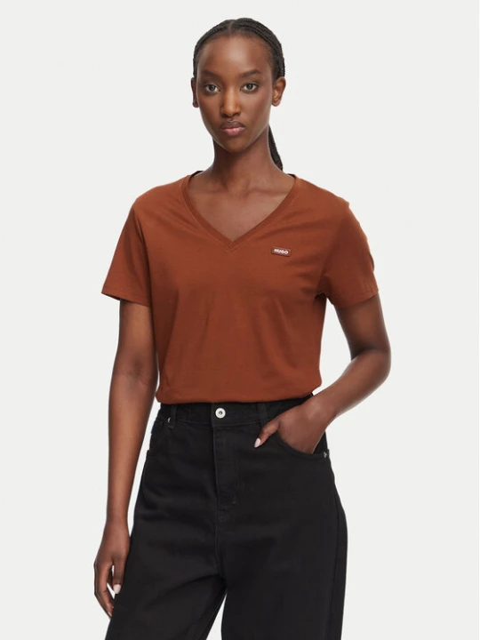 Zdjęcie produktu HUGO T-Shirt Classic 50513667 Brązowy Slim Fit