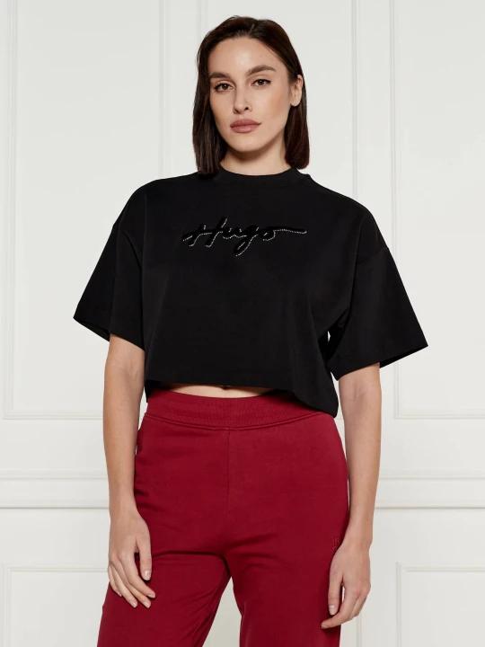 Zdjęcie produktu HUGO T-shirt | Cropped Fit czarny