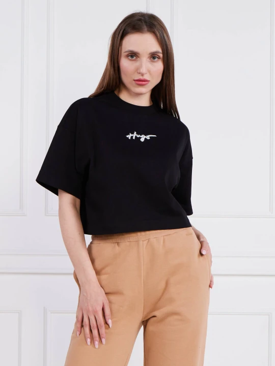 Zdjęcie produktu HUGO T-shirt Cropped Tee_3 | Cropped Fit czarny