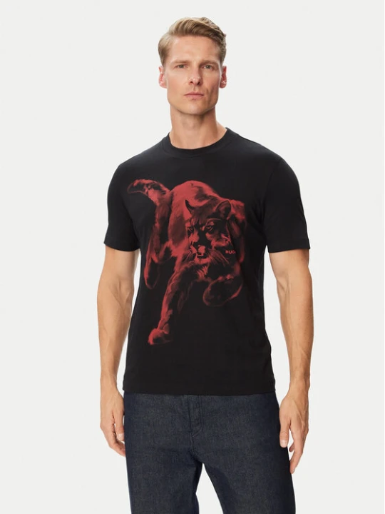 Zdjęcie produktu HUGO T-Shirt Daffilo 50568689 Czarny Regular Fit