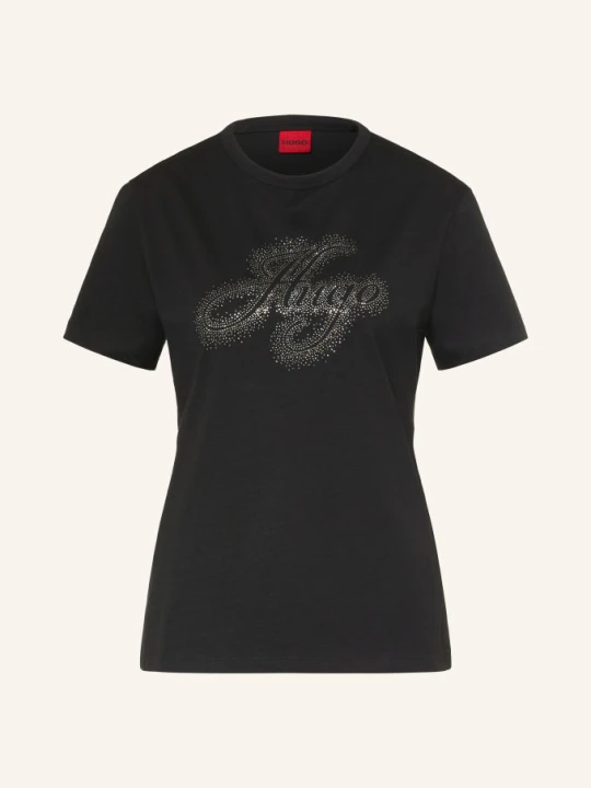 Zdjęcie produktu Hugo T-Shirt Damacia Z Kamieniami Ozdobnymi schwarz