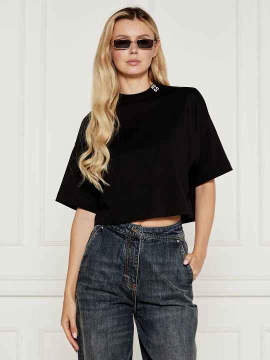 Zdjęcie produktu HUGO T-shirt Damelody | Cropped Fit czarny