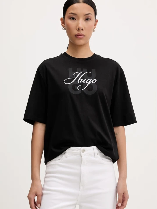 Zdjęcie produktu HUGO T-shirt damski bawełniany Dashire_5 czarny