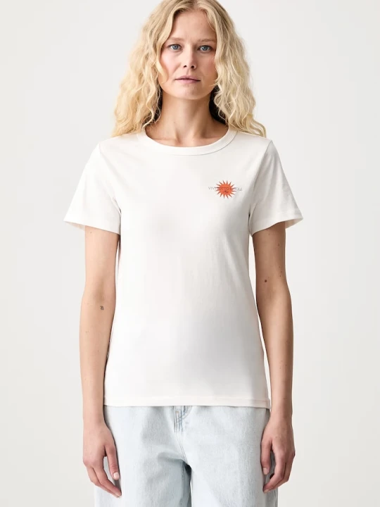 Zdjęcie produktu HUGO T-shirt damski bawełniany Deloris_5 beżowy