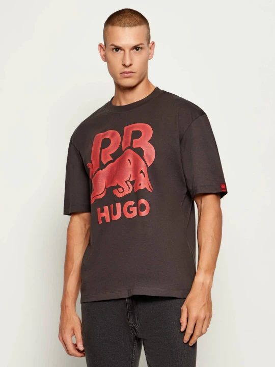Zdjęcie produktu HUGO T-shirt Dayla_RB | HUGO x Racing Bulls | Loose fit grafitowy