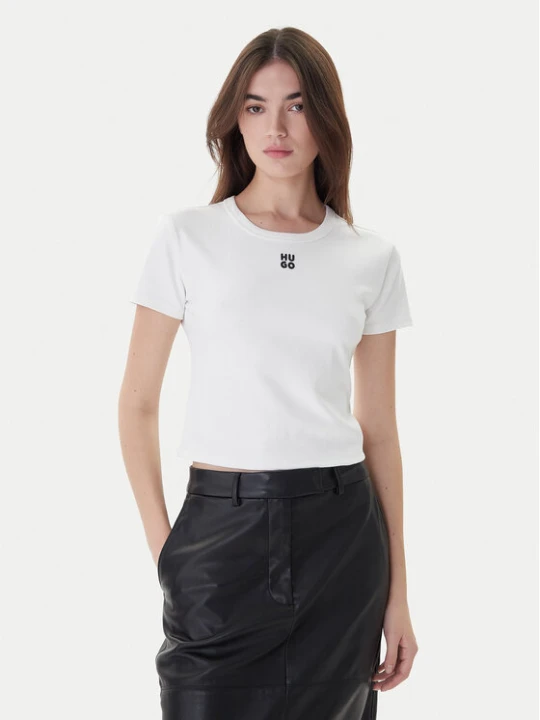 Zdjęcie produktu Hugo T-Shirt Delanor 50512000 Biały Slim Fit