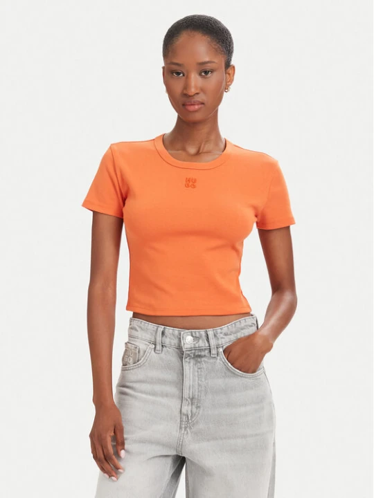 Zdjęcie produktu HUGO T-Shirt Delanor 50512000 Pomarańczowy Slim Fit