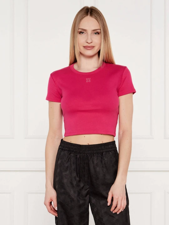 Zdjęcie produktu HUGO T-shirt Delanor | Cropped Fit fuksja