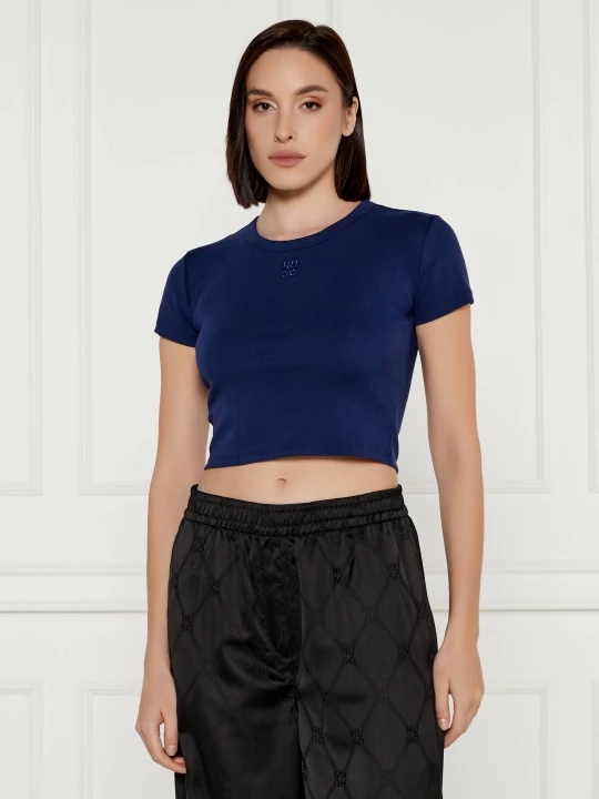 Zdjęcie produktu HUGO T-shirt Delanor | Cropped Fit granatowy