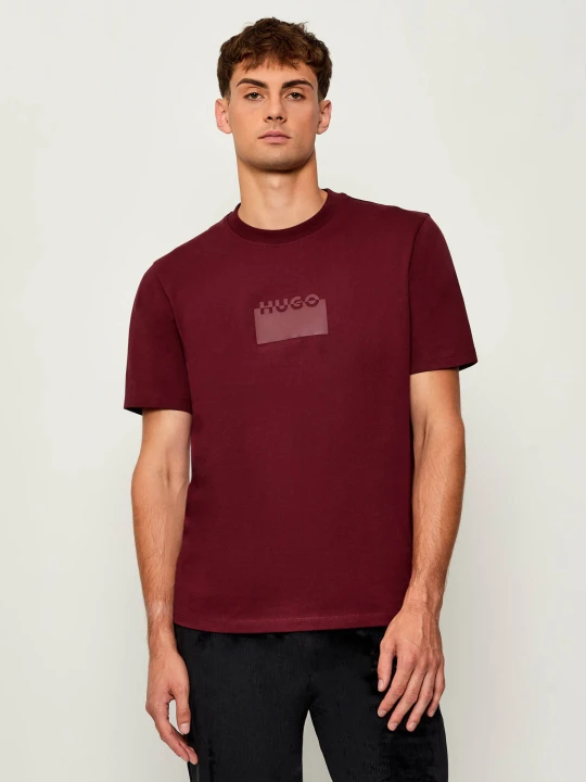 Zdjęcie produktu HUGO T-shirt Delastio | Regular Fit bordowy