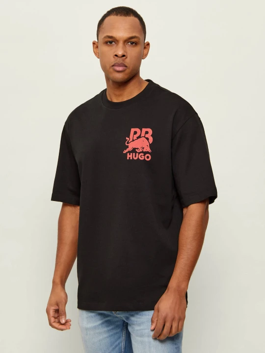 Zdjęcie produktu HUGO T-shirt Delel_RB | Hugo x Racing Bulls | Relaxed fit czarny
