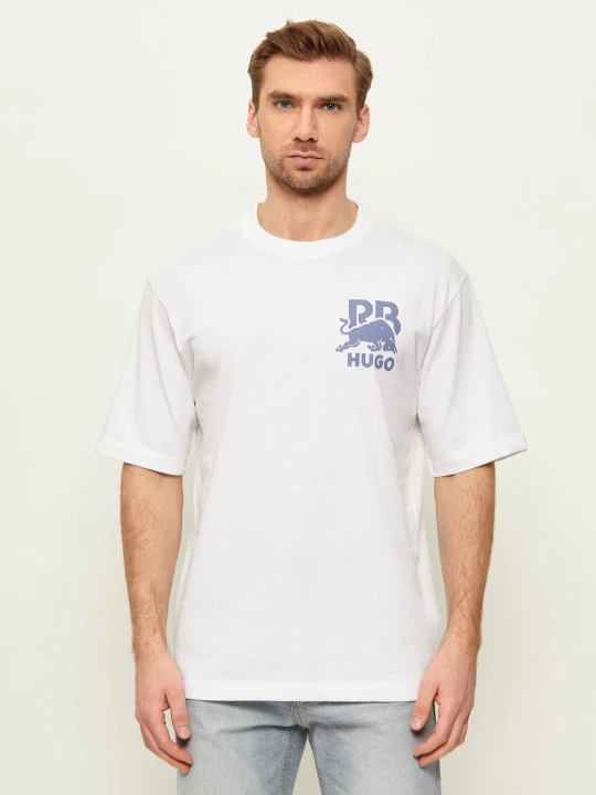 Zdjęcie produktu HUGO T-shirt Delel_RB | Hugo x Racing Bulls | Relaxed fit biały