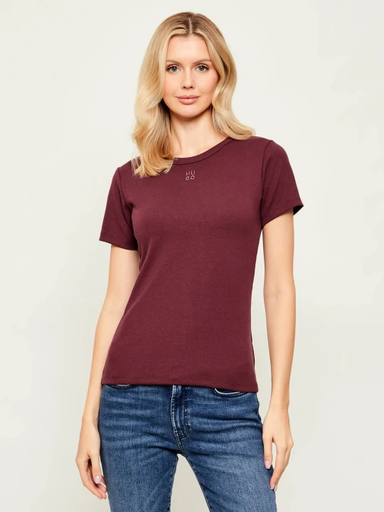 Zdjęcie produktu HUGO T-shirt Deloris | Regular Fit bordowy
