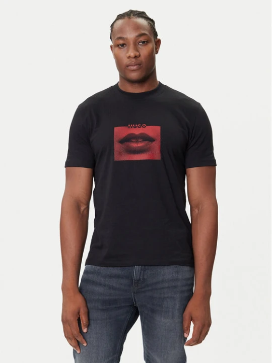 Zdjęcie produktu HUGO T-Shirt Deterni 50544496 Czarny Regular Fit