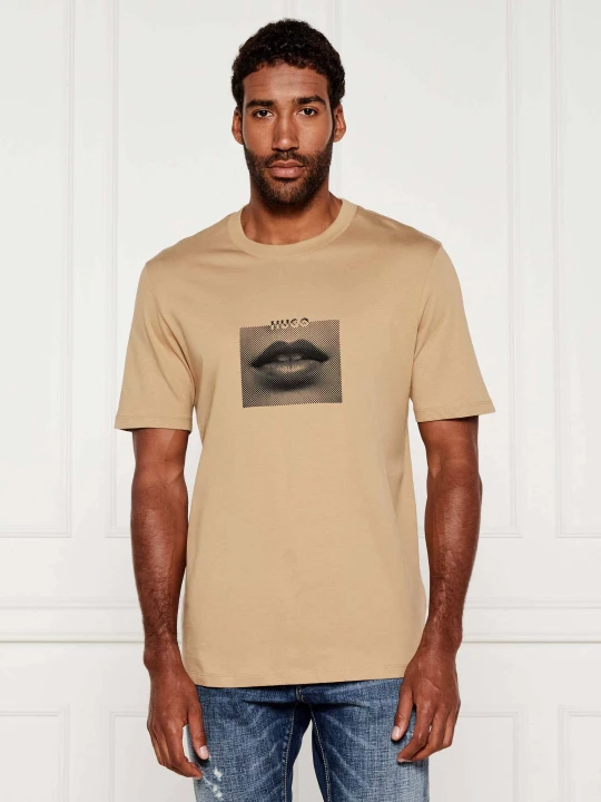 Zdjęcie produktu HUGO T-shirt Deterni | Regular Fit beżowy
