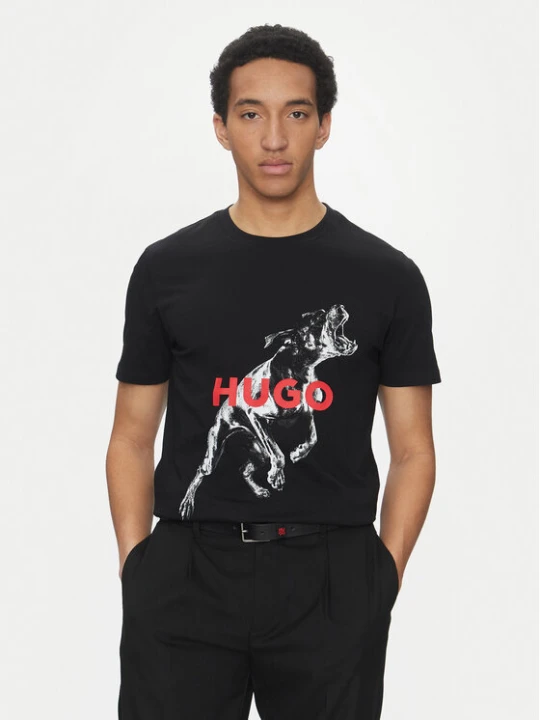 Zdjęcie produktu Hugo T-Shirt Deyladec 50530607 Czarny Oversize