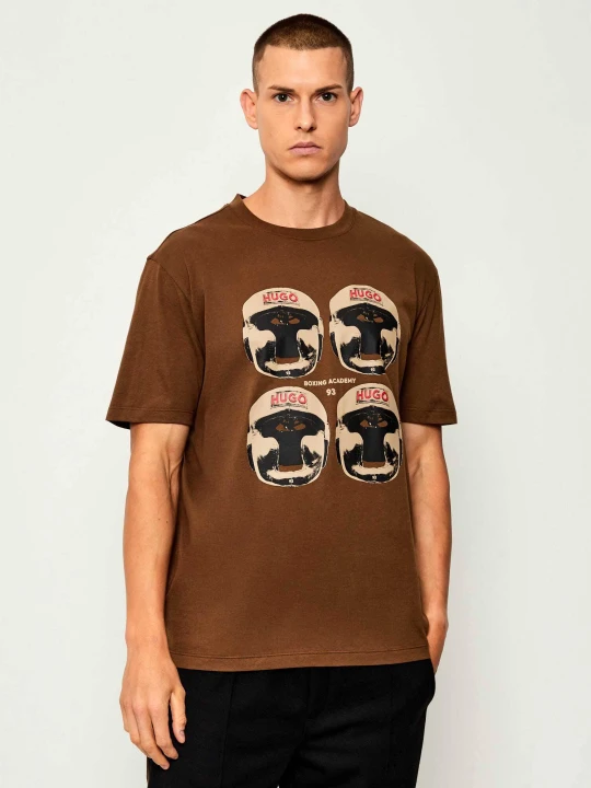 Zdjęcie produktu HUGO T-shirt Diboxer | Regular Fit brązowy