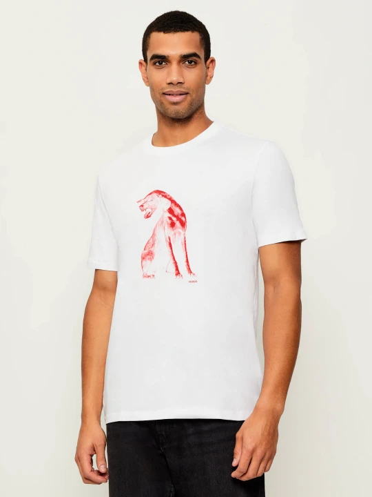 Zdjęcie produktu HUGO T-shirt Didug | Regular Fit biały