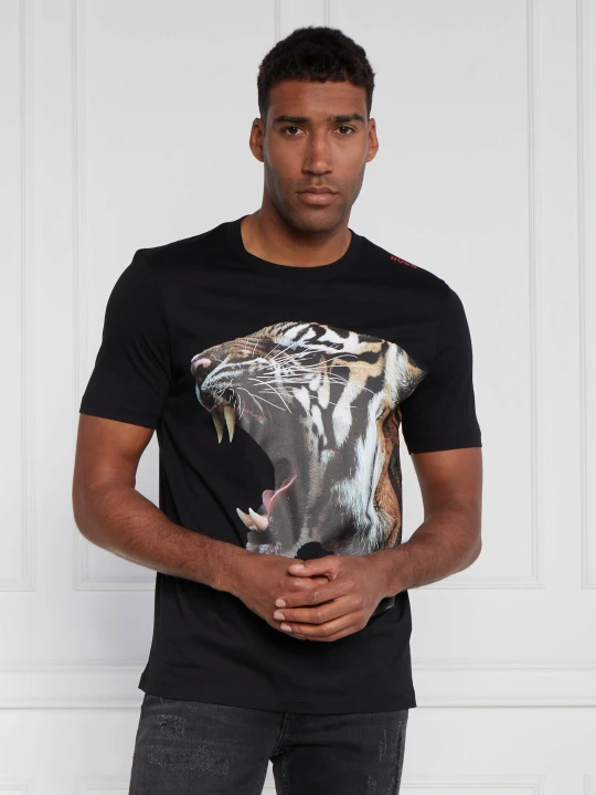 Zdjęcie produktu HUGO T-shirt Digre 10233396 01 | Regular Fit czarny
