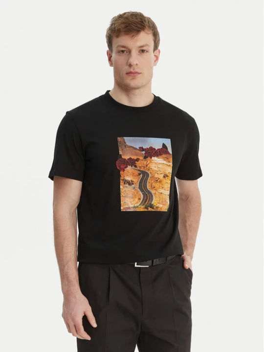 Zdjęcie produktu HUGO T-Shirt Dikerd 50564024 Czarny Relaxed Fit