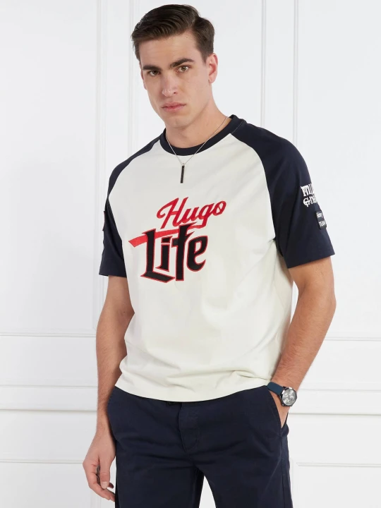 Zdjęcie produktu HUGO T-shirt Dilife | Loose fit beżowy