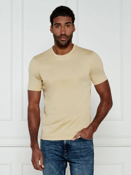 Zdjęcie produktu HUGO T-shirt Dimerstee | Slim Fit | stretch beżowy