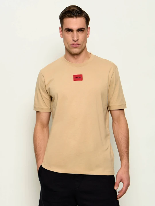 Zdjęcie produktu HUGO T-shirt Diragolino212 | Regular Fit beżowy