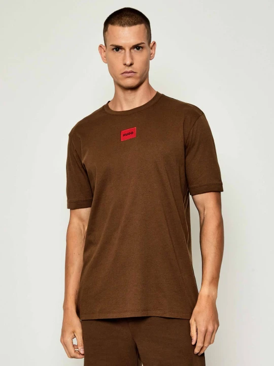 Zdjęcie produktu HUGO T-shirt Diragolino212 | Regular Fit brązowy