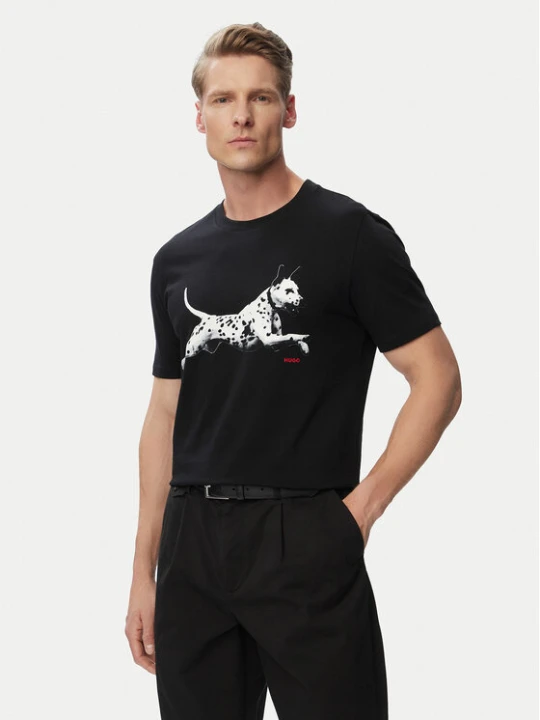 Zdjęcie produktu HUGO T-Shirt Dirunn 50564143 Czarny Regular Fit