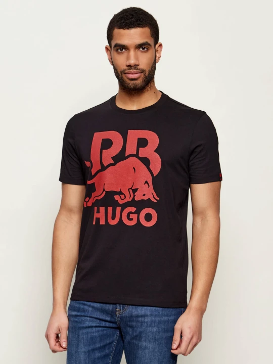 Zdjęcie produktu HUGO T-shirt Dlix | Hugo x Racing Bulls | Regular Fit czarny
