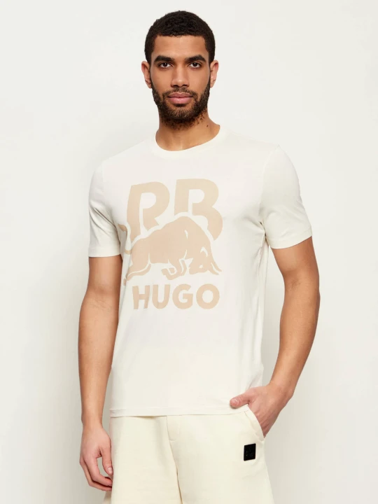 Zdjęcie produktu HUGO T-shirt Dlix | Hugo x Racing Bulls | Regular Fit kremowy