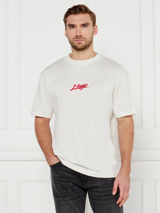 Zdjęcie produktu HUGO T-shirt Dlogotee | Loose fit ecru