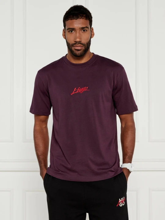 Zdjęcie produktu HUGO T-shirt Dlogotee | Loose fit fioletowy