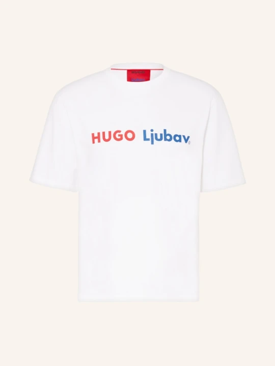 Zdjęcie produktu Hugo T-Shirt Dlove Ljubav weiss BIAŁY
