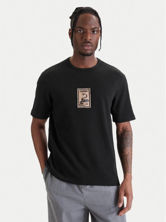 Zdjęcie produktu HUGO T-Shirt Dobul 50558407 Czarny Relaxed Fit