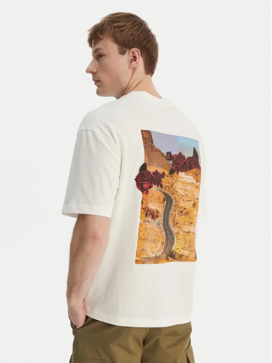 Zdjęcie produktu HUGO T-Shirt Domans 50564642 Écru Oversize Kremowy