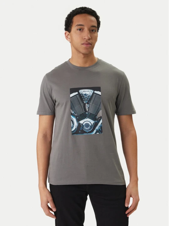 Zdjęcie produktu HUGO T-Shirt Dostino 50557674 Szary Regular Fit