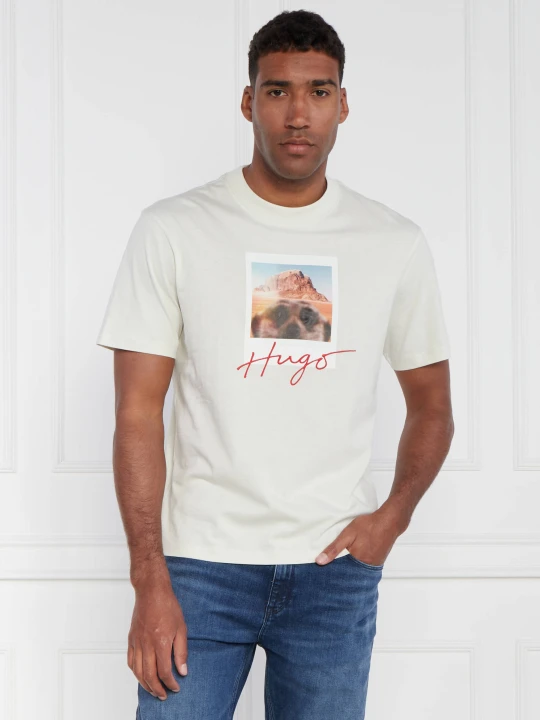 Zdjęcie produktu HUGO T-shirt Driceto 10233396 01 | Regular Fit ecru