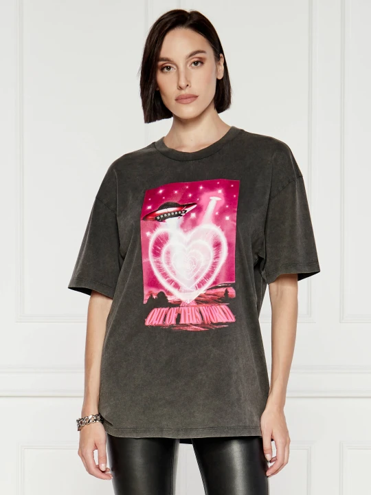 Zdjęcie produktu HUGO T-shirt Drisela | Oversize fit grafitowy