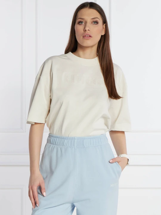 Zdjęcie produktu HUGO T-shirt Drisela | Oversize fit beżowy