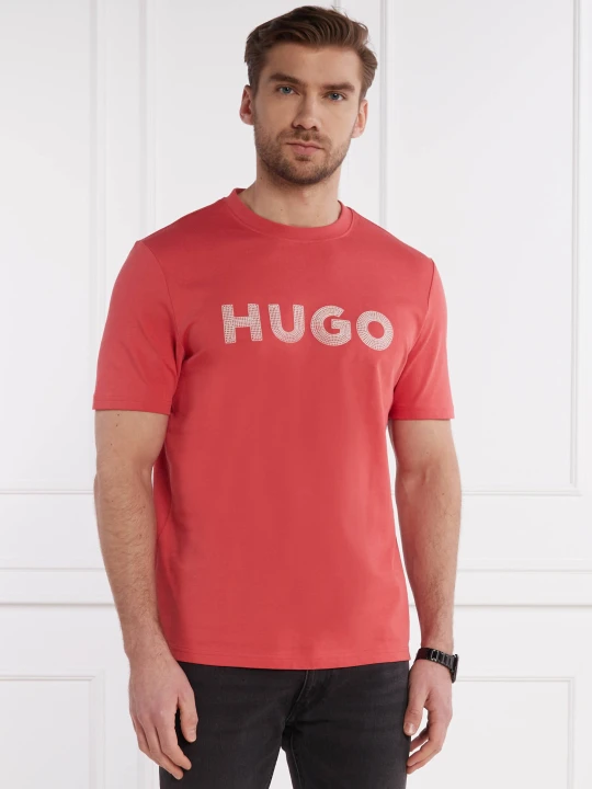 Zdjęcie produktu HUGO T-shirt Drochet | Regular Fit czerwony