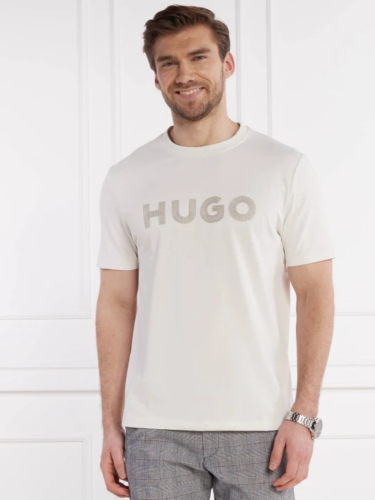 Zdjęcie produktu HUGO T-shirt Drochet | Regular Fit biały