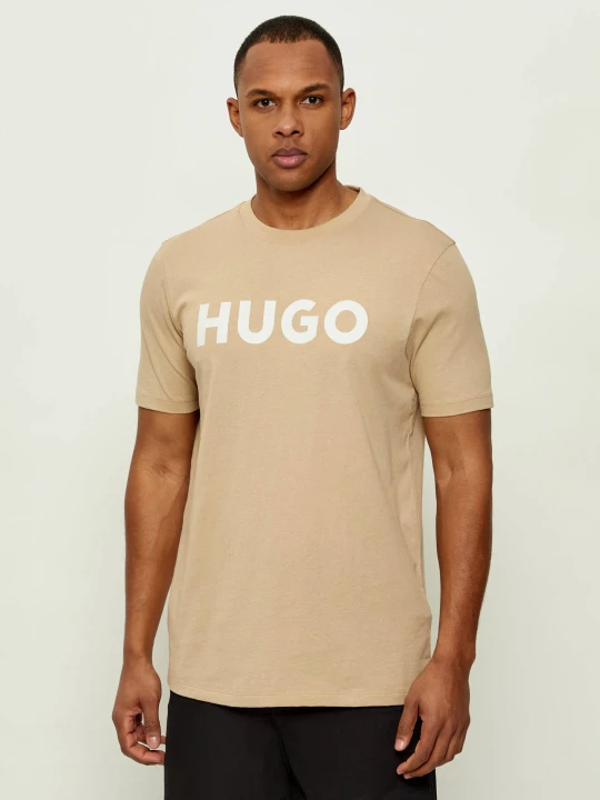 Zdjęcie produktu HUGO T-shirt Dulivio | Regular Fit beżowy